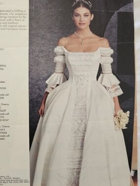 RARE Guzzo Toronto Vintage Bridal Gown - Textured Raw Silk - Victorian Romantic